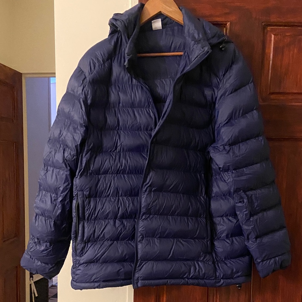 Men's Blue Puffer Jacket